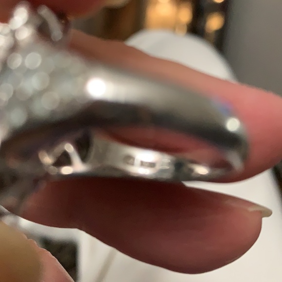 White Gold Turquoise and Aquamarine Ring - Picture 4 of 4